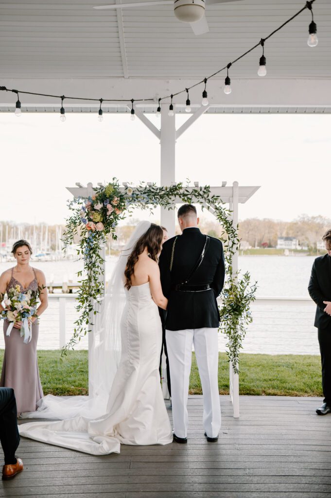 Maryland wedding ceremony photos on the eastern shore