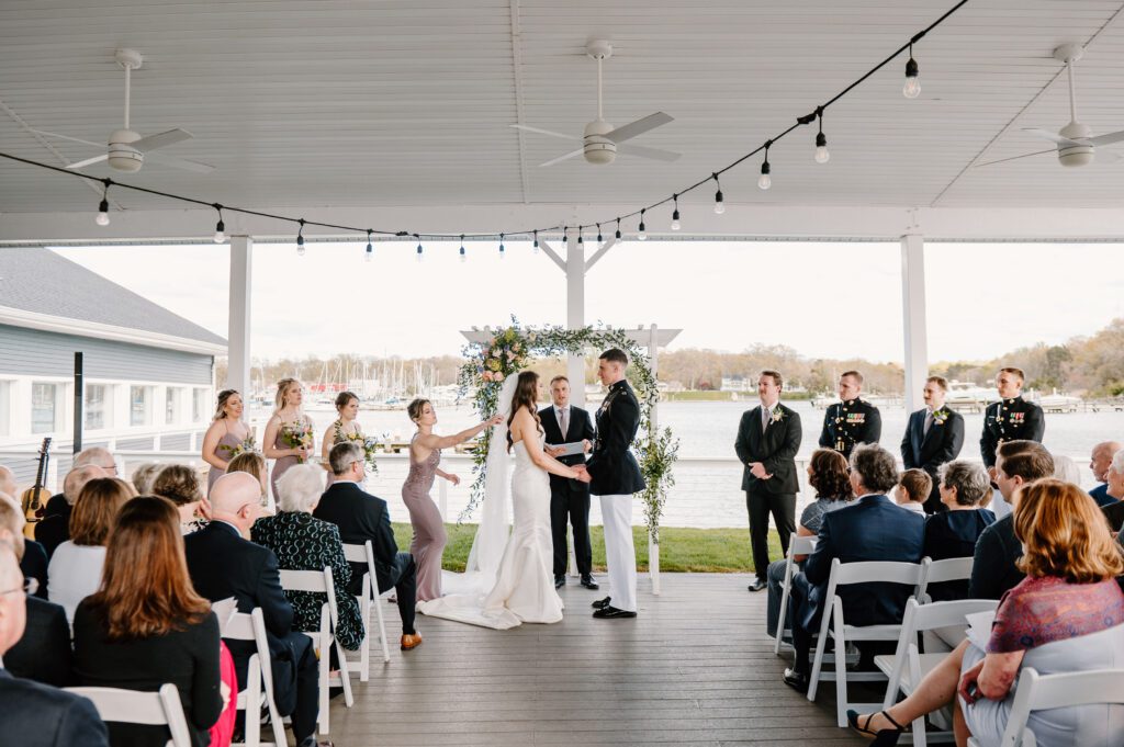 Maryland wedding ceremony photos on the eastern shore