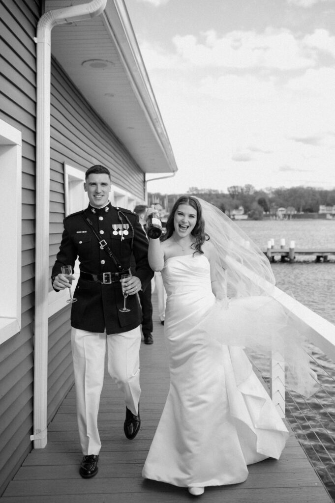 romantic and candid bride and groom portraits