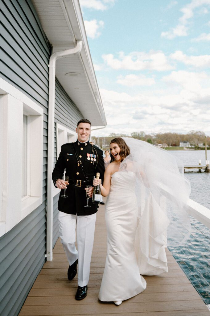 romantic and candid bride and groom portraits