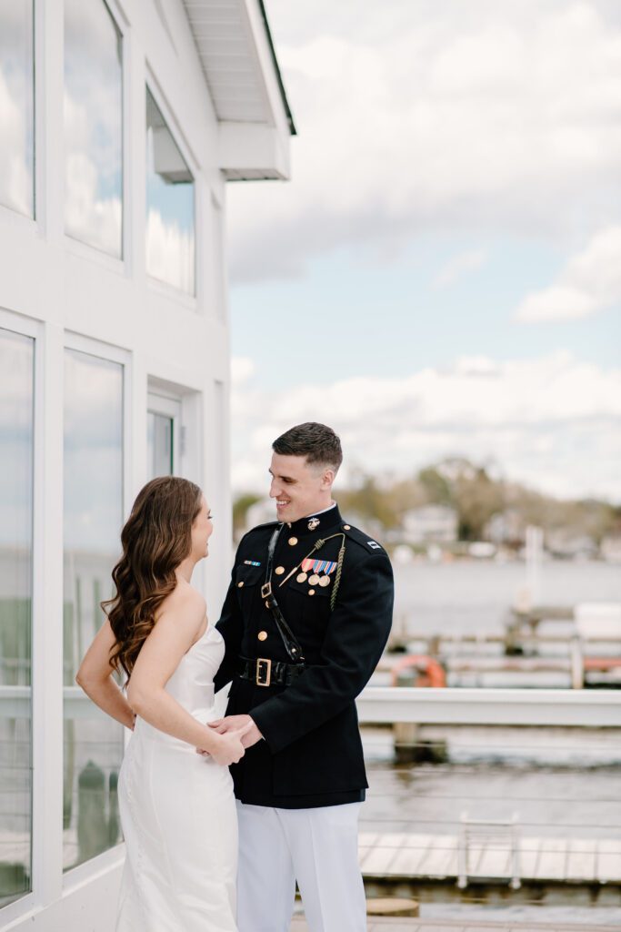 modern and timeless bride and groom portraits