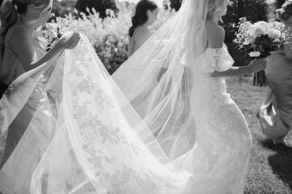 bridesmaids portraits in the summertime
