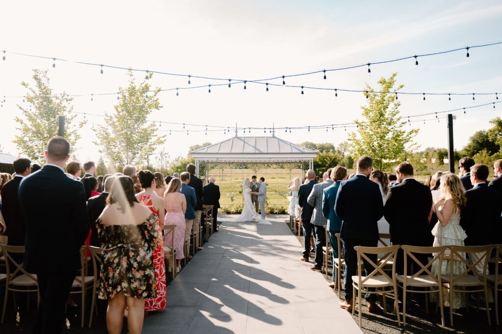 outdoor summer wedding ceremony