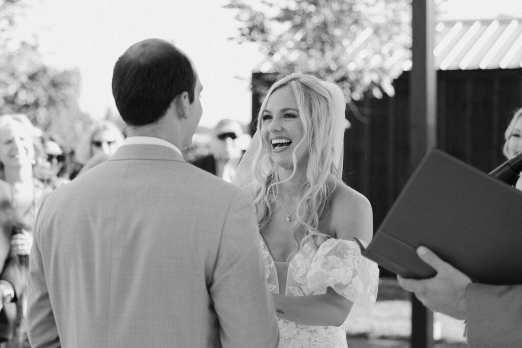 outdoor summer wedding ceremony