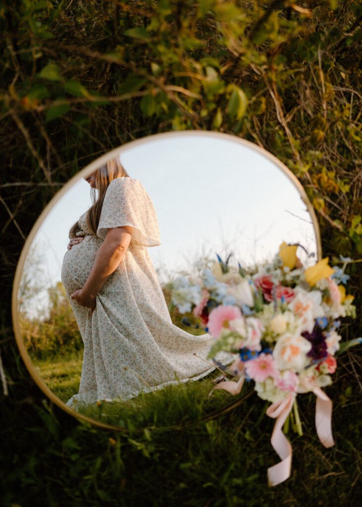 Colorful Spring Maternity Photos at Terrapin Beach Park