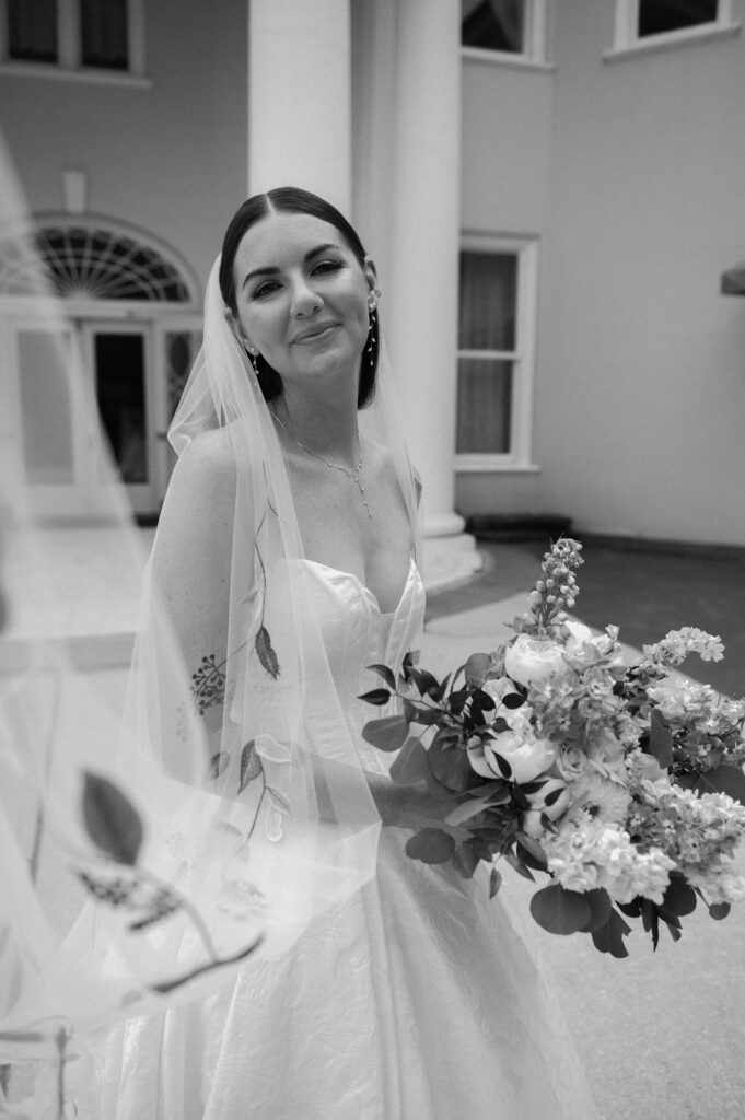 bellevue hall documentary style wedding photos black and white