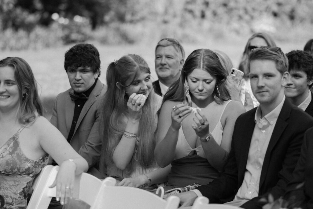 documentary style wedding photos guests